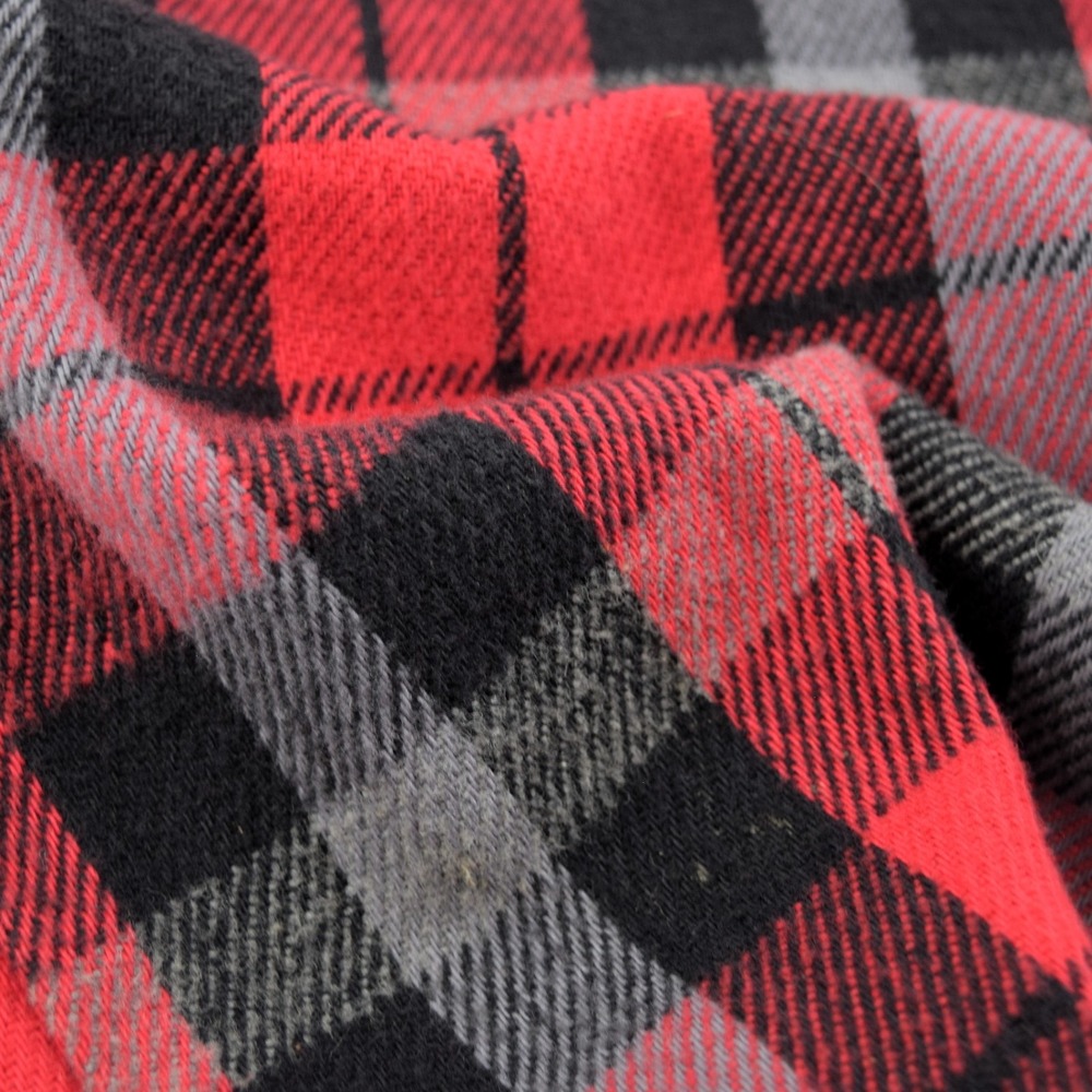 Private Property Men's XL Red Black Buffalo Plaid Flannel Shirt Vintage 80s USA - Picture 4 of 14